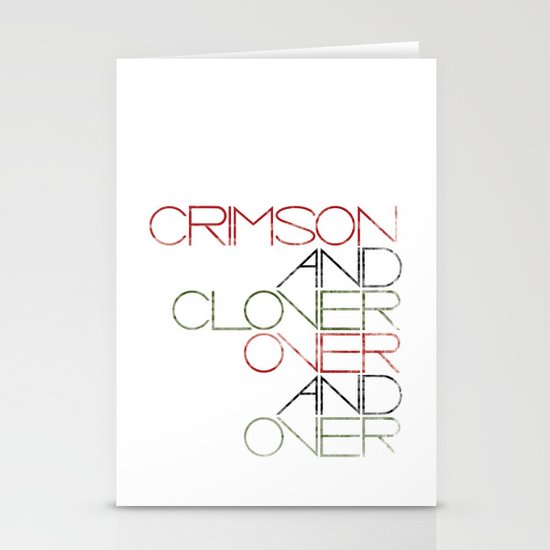 Crimson and Clover Over and Over Stationery Cards