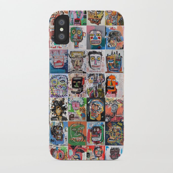 basquiat faces montage iphone case