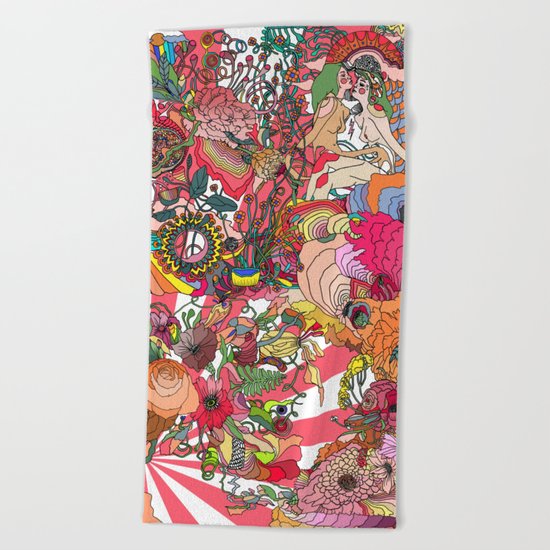 Of the Hare Meadow Beach Towel