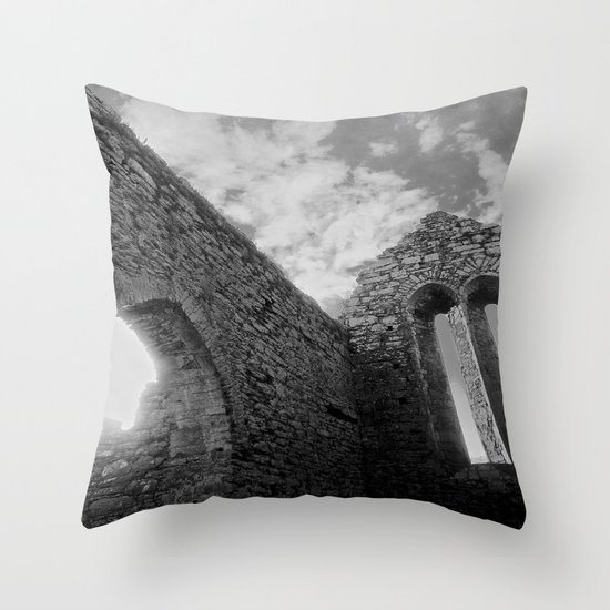 Corcomeroe Abbey Arch Throw Pillow