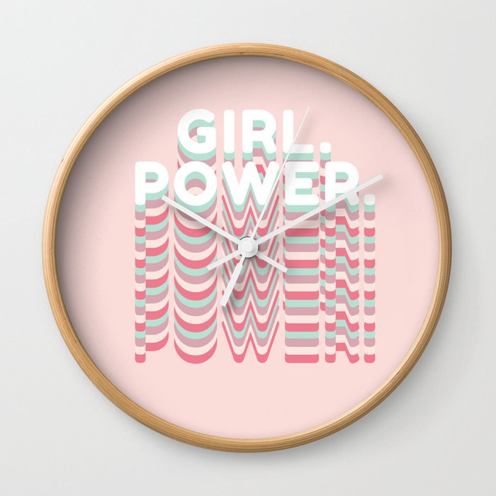 Girl Power Wall Clock