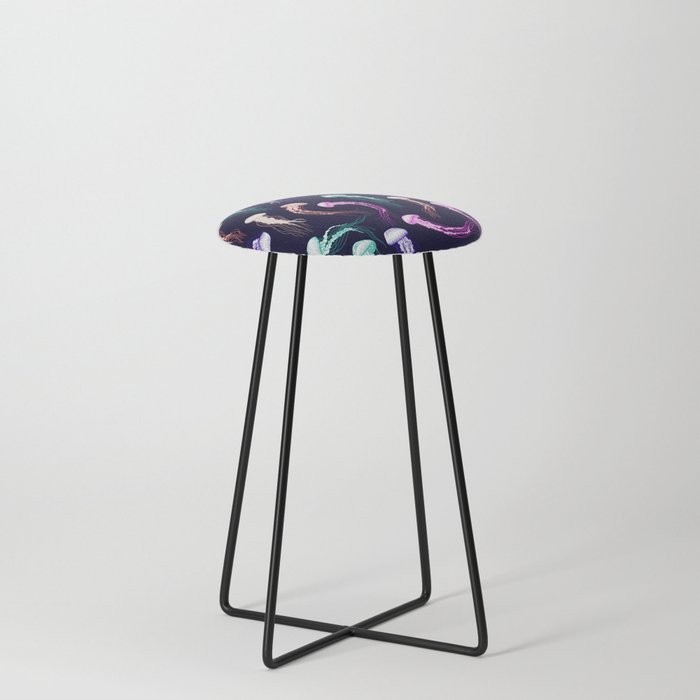 Rainbow Jellyfish Counter Stool