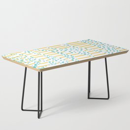 Spots and Stripes 2 - Turquoise and Yellow Coffee Table