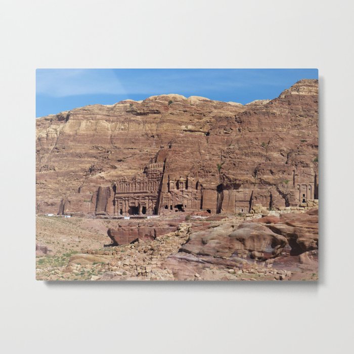 Ancient Nabataean Desert City of Petra Ruins Metal Print