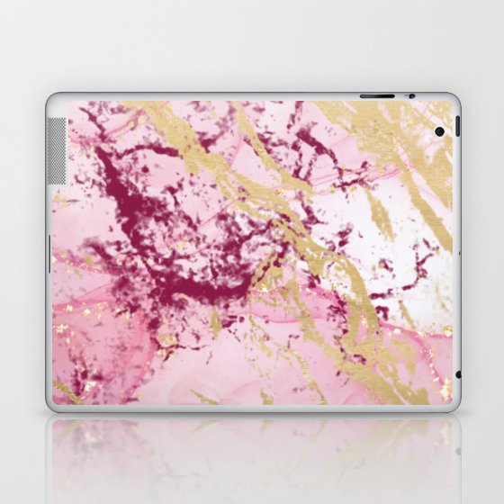 Pink and Purple Gold Metallic Pattern  Laptop & iPad Skin