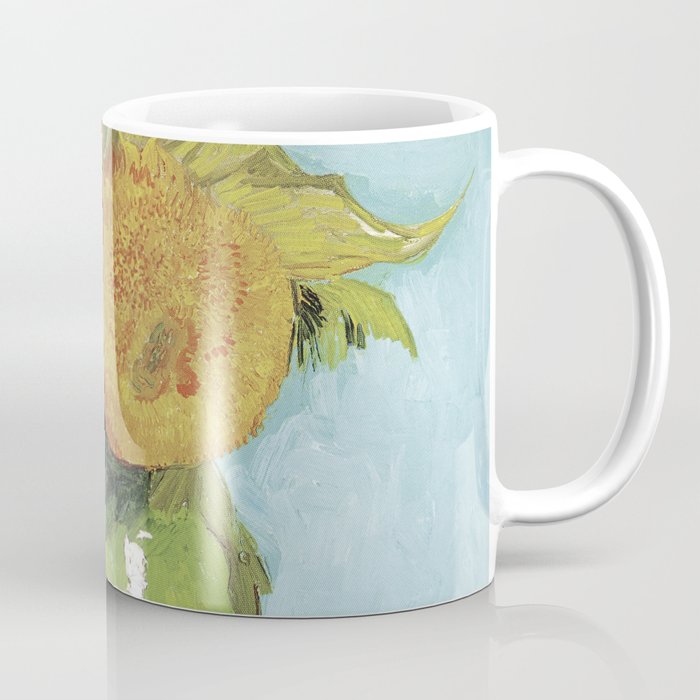 Vase with Three Sunflowers Coffee Mug