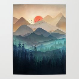 Wilderness Becomes Alive at Night Poster
