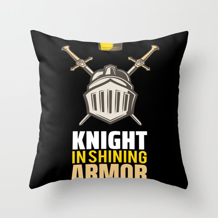 Knight in Shining Armor Roleplaying Game Throw Pillow