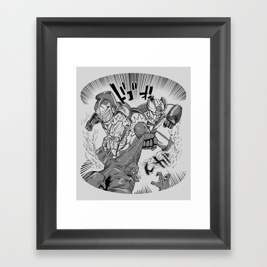 Double Rocket Punch!! Framed Art Print