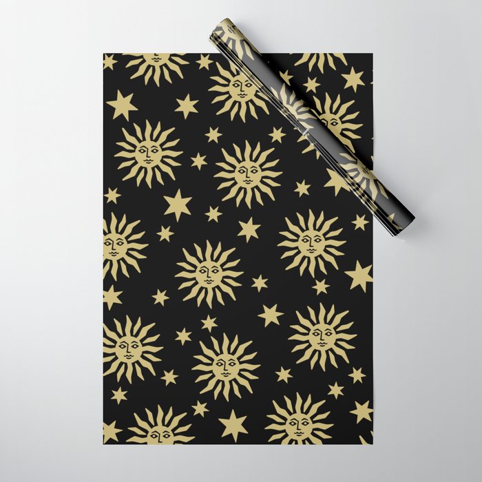 black and gold wrapping paper