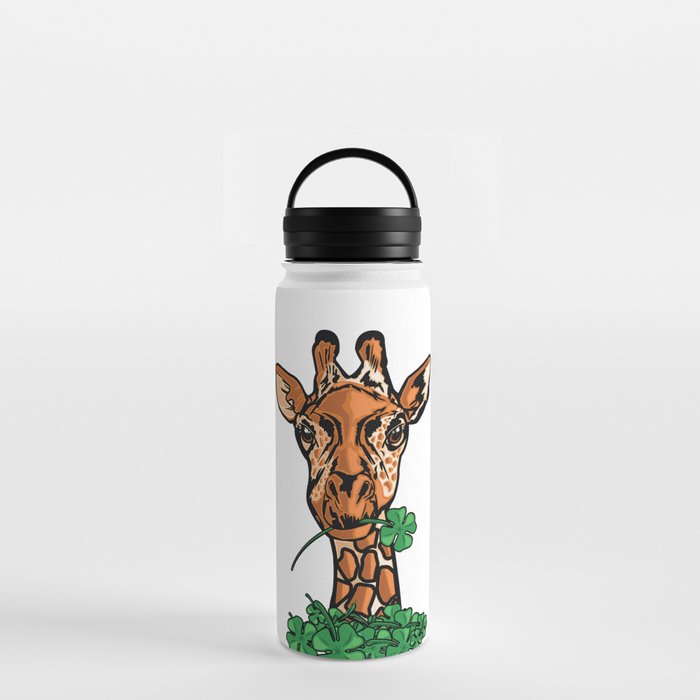 St. Patricks Day Giraffe Water Bottle