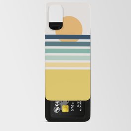 Blue and yellow geometric summer Android Card Case