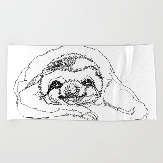 Lazy Slothurday Beach Towel