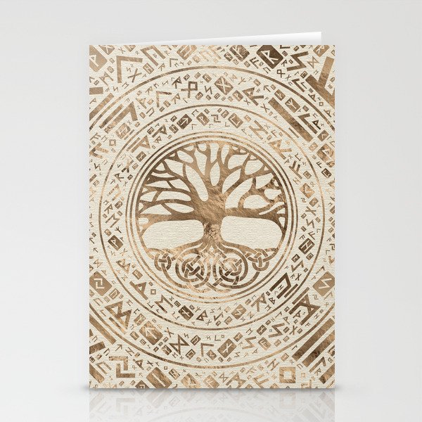 Tree of life -Yggdrasil Runic Pattern Stationery Cards
