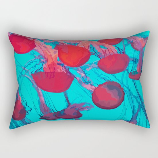 Bright Jellyfish Rectangular Pillow