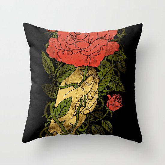 rose in my hand 2.0 Throw Pillow