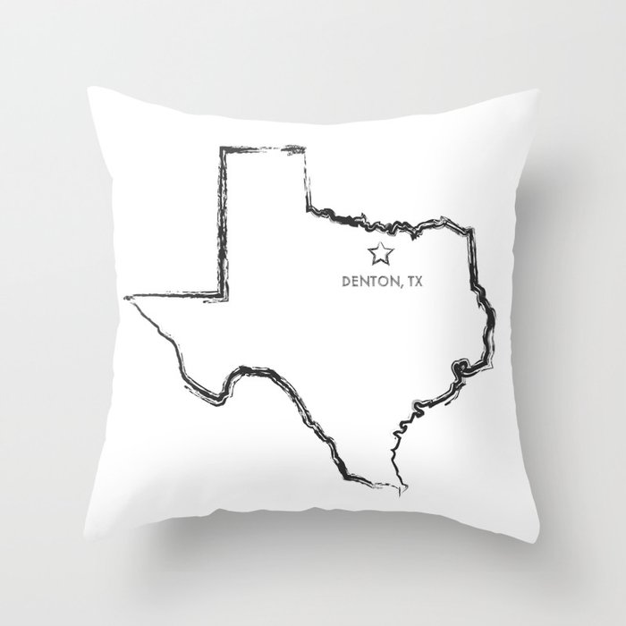 Denton, TX Throw Pillow