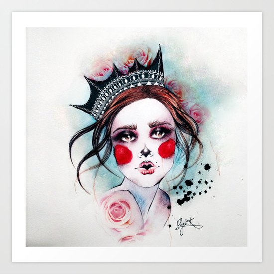 Once upon a time a reine. Art Print