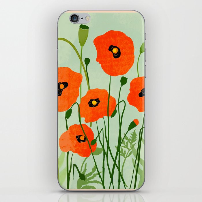 Poppy Flowers 3 iPhone Skin