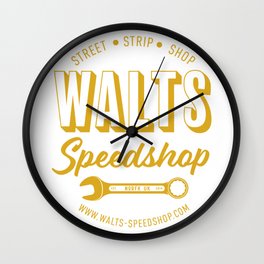 Walt's Speedshop 2019 Spanner Logo Wall Clock