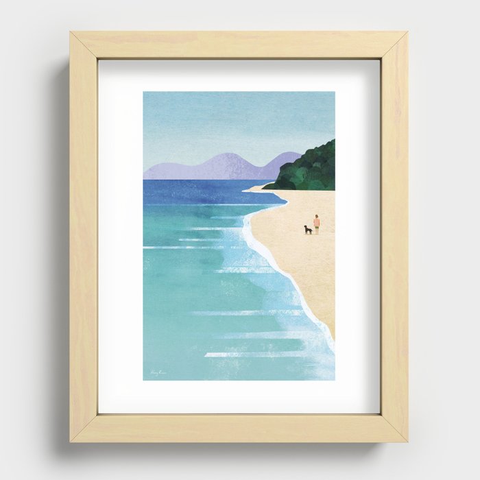 Beach Walk II Recessed Framed Print