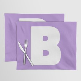 B (White & Lavender Letter) Placemat