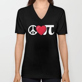 Peace Love Pi Math product V Neck T Shirt