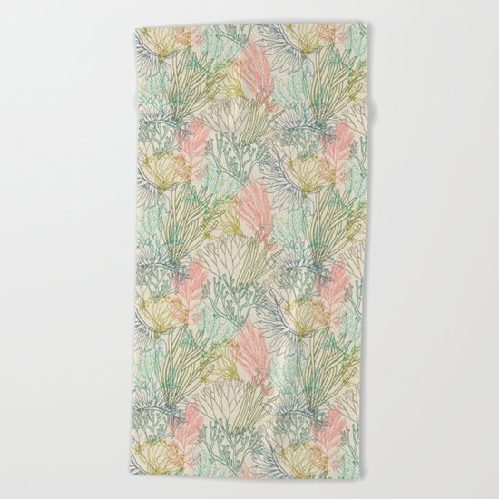 Flowing sea Beach Towel