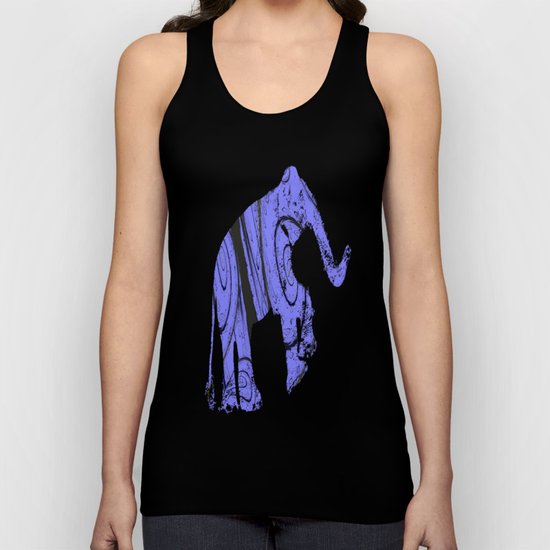 Elephant and fractal Unisex Tank Top