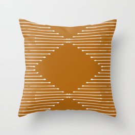 Geo (Golden Brown) Throw Pillow