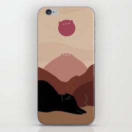 Pink Cat Mountains iPhone Skin