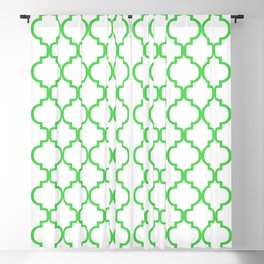 Moroccan Trellis (Green & White Pattern) Blackout Curtain