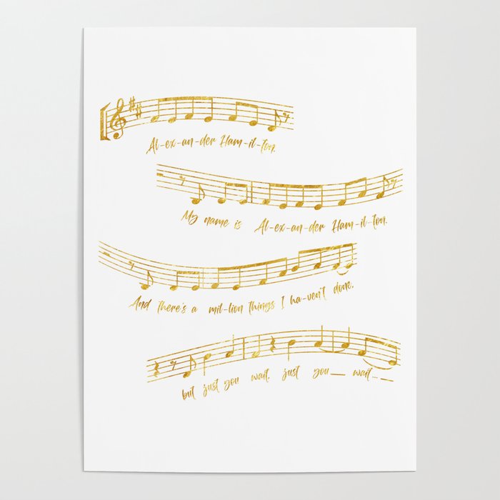 My Name is Alexander Hamilton | Musical Notes Poster