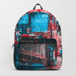 Nightlife Backpack | Red, Scene, Neon, Night, Brightly, Painting, Urban, Cyberpunk, Effect, Futuristic 