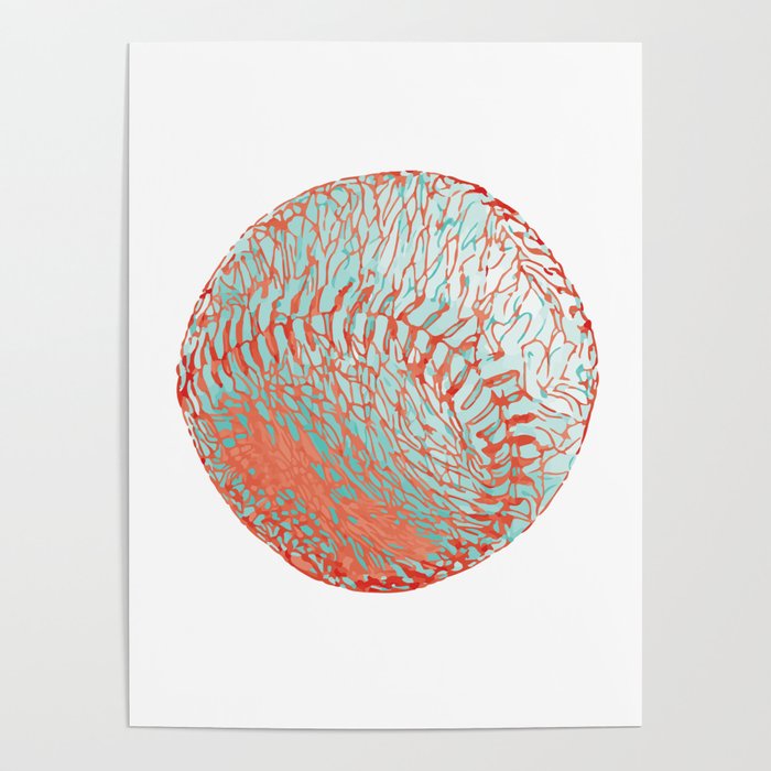 Abstract Baseball Poster