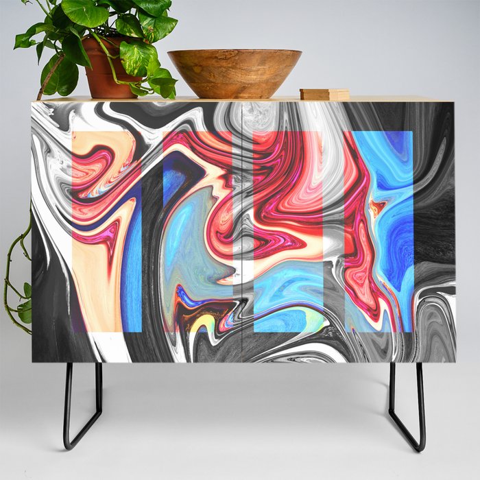 Snarl Black Credenza By Grannydesign Society6