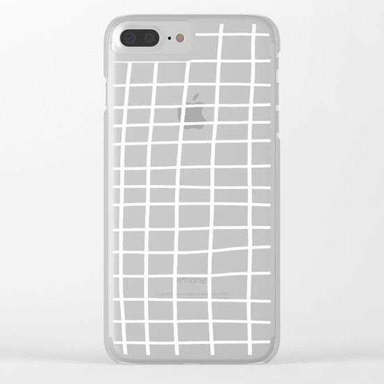 Handdawn Grid Black Clear iPhone Case