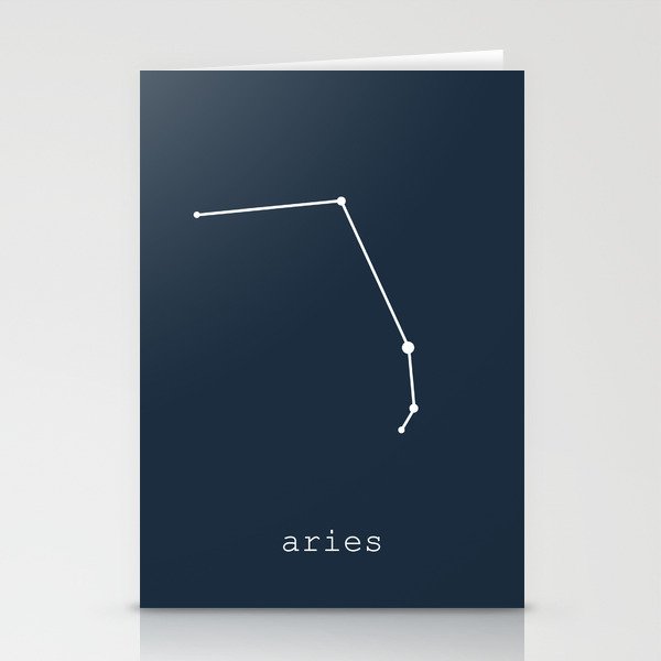 aries blue Stationery Cards