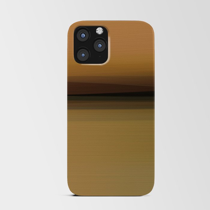 Orange And Brown Abstract Ocean Beach Landscape iPhone Card Case