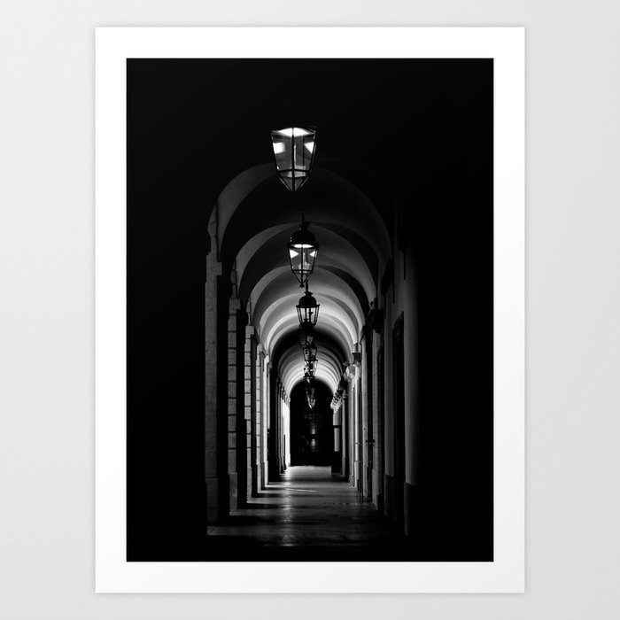 Chiaroscuro | Hotel Dieu Lyon, France | Low Key Black and White Photography Art Print