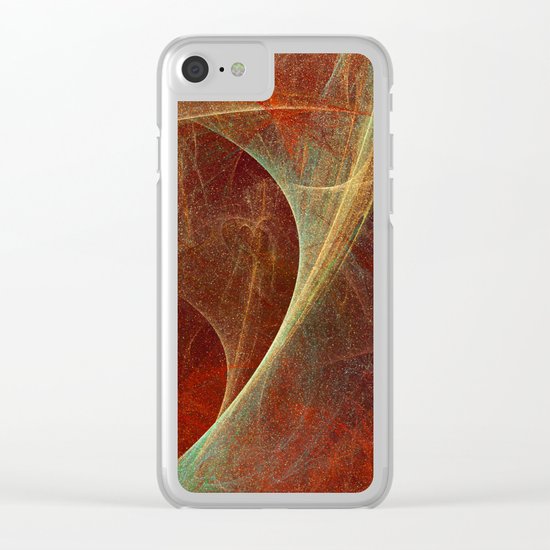 Abstract texture in autumn tones Clear iPhone Case