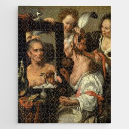 Vanitas, The Old Coquette, 1637 by Bernardo Strozzi Jigsaw Puzzle