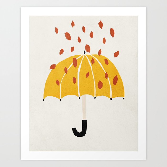 Umbrella Autumn Mid Century Modern Kids Wall Art Nursery Room Print By Scandihome Umbrella Autumn Mid Century Modern Kids Wall Art Nursery Room Print By Scandihome