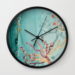 Underwater Seascape Embroidery Wall Clock