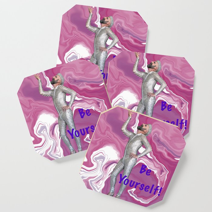 Be Yourself, Pink Swirl Coaster