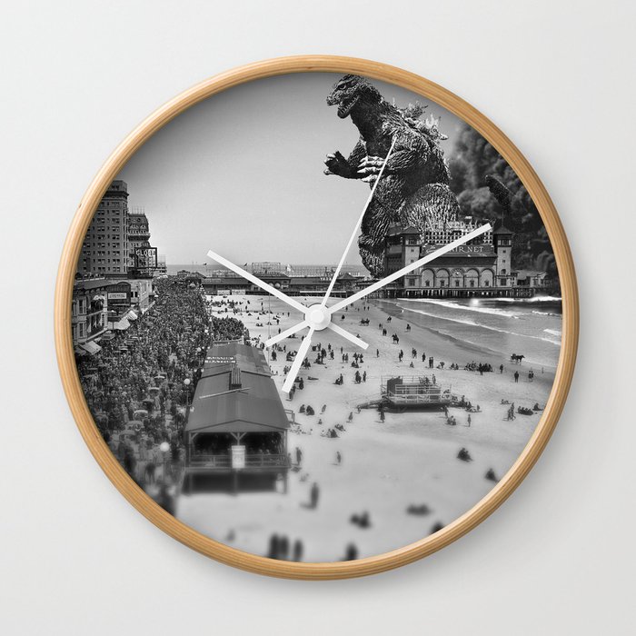 Old Time Godzilla in Atlantic City Wall Clock