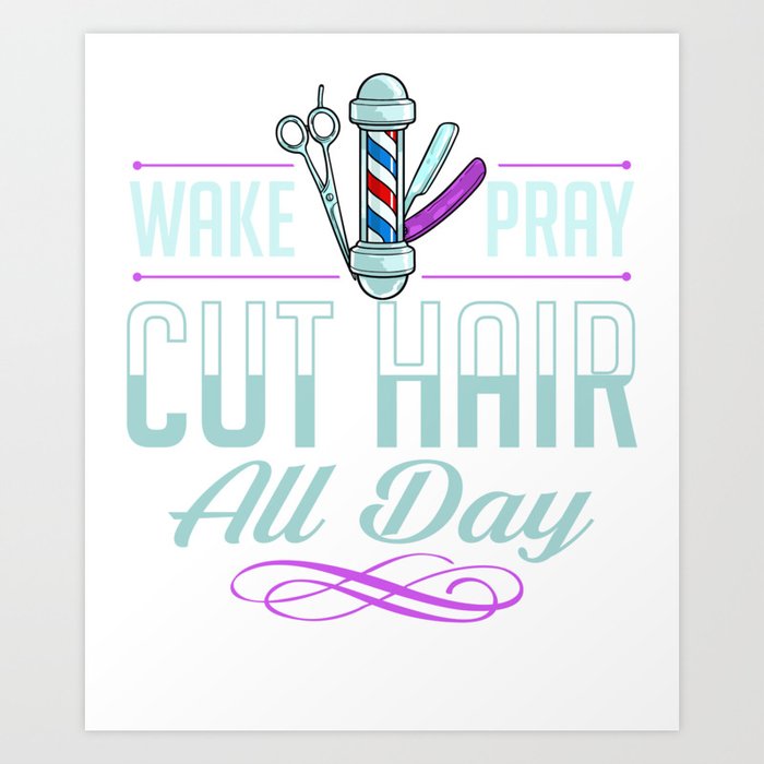 Barber Hair Stylist Hairdresser Barbershop Salon Art Print