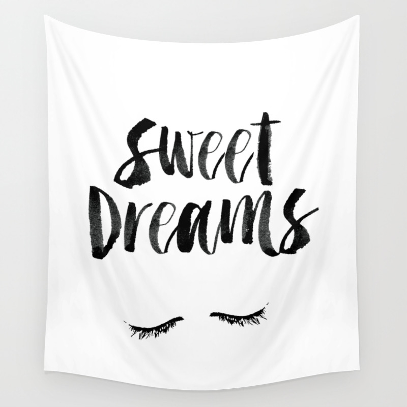Sweet Dreams Black And White Contemporary Minimalist Typography