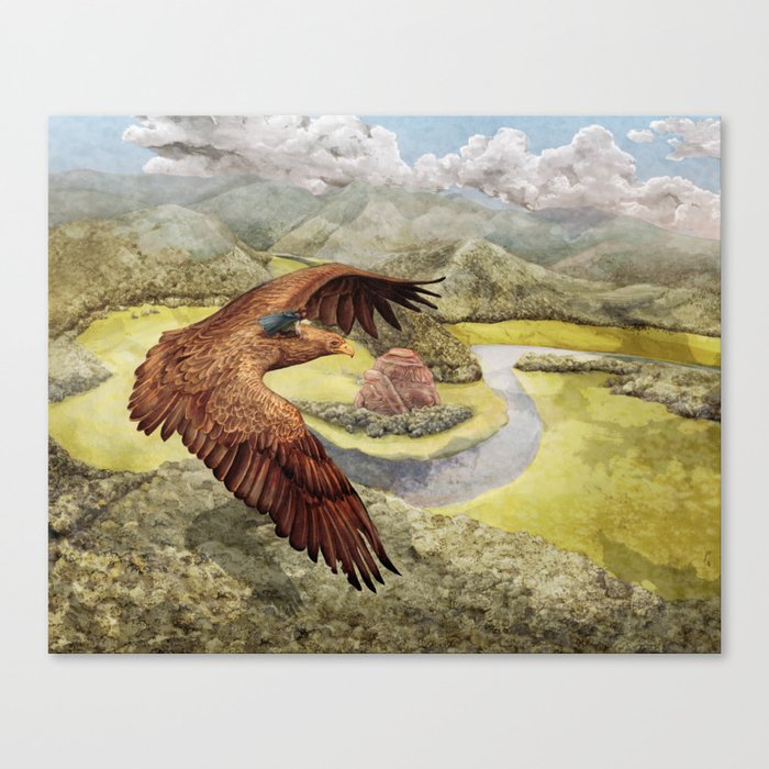 Halfling on Eagle Canvas Print
