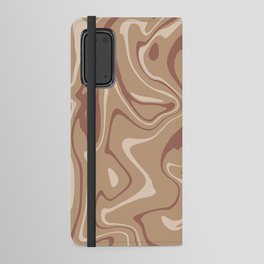 Modern Cappuccino Brown  Liquid Marble Abstract Android Wallet Case